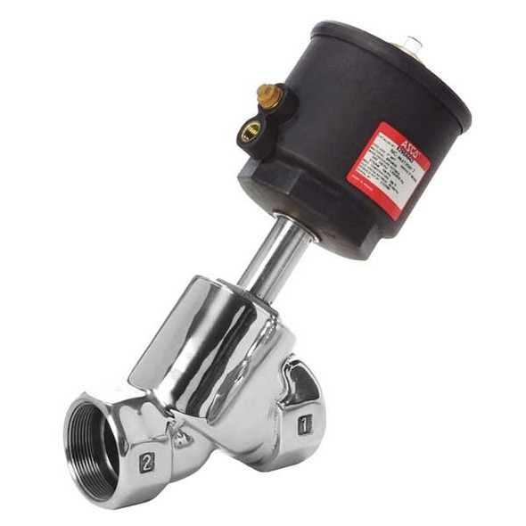 Asco Angle Body Piston Valve,SS,NC,2 In 8290A068