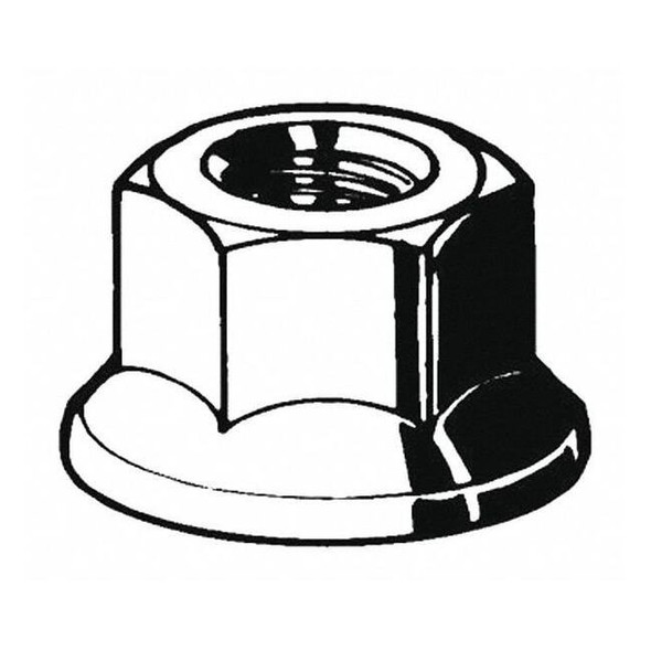 Lock Nut, M8-1.25, Steel, Class 8, Zinc Plated, 8 mm Ht, 100 PK