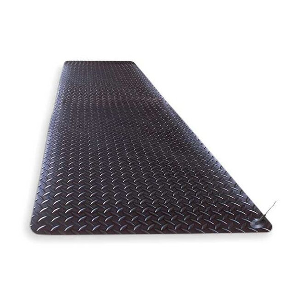 Notrax Black Static Dissipative Mat, 14 mm Thick, Vinyl Laminate 826S0312BL-RS
