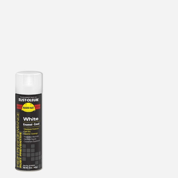 Rust-Oleum Rust Preventative Spray Paint, White, Gloss, Solvent, 15 oz V2192838