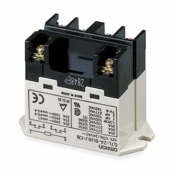 Top Flange, Enclosed Power Relay, Square, 30 A, 6 Pins, Screw