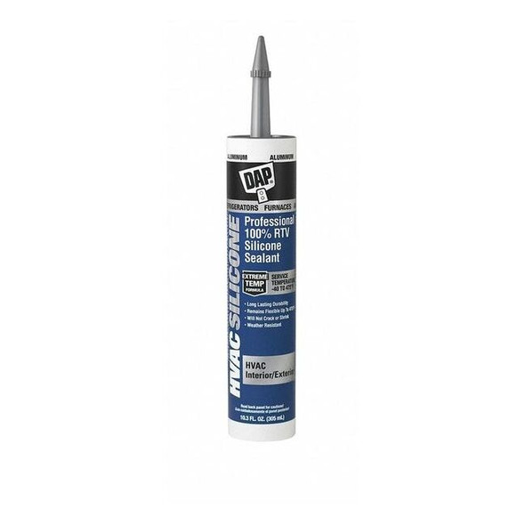 Waterproof Silicone Sealant, 10.3 oz, Gray, Temp Range -45 to 475 Degrees F