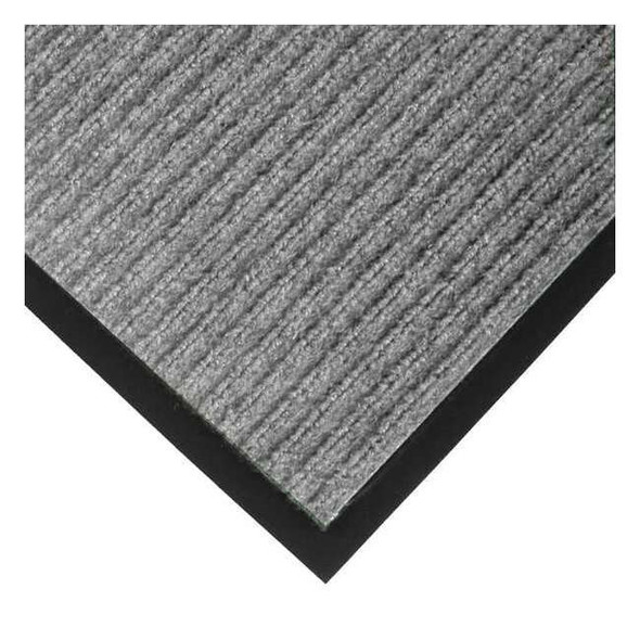 Entrance Mat, Polypropylene, 3/8 in Thick, Gray, 3 ft W x 5 ft L
