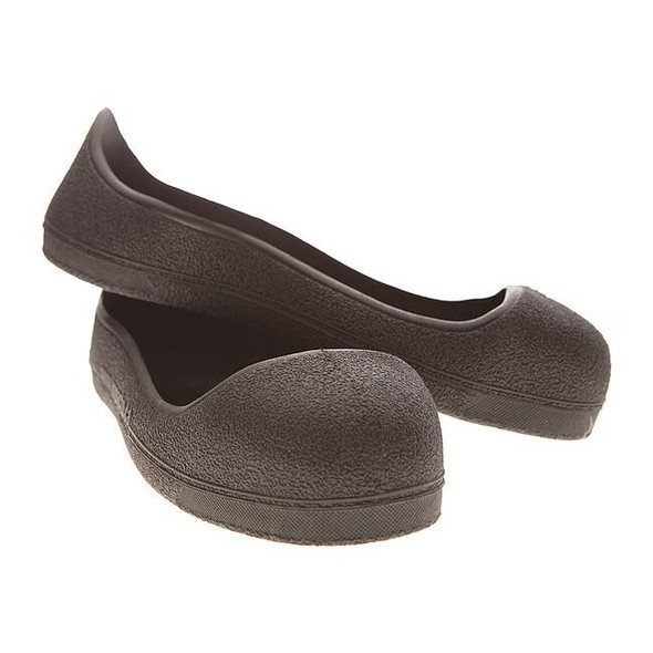 Overshoes, Steel Toe, Rubber, 3 in Height, Pull On Closure, Weave Sole, Black, S