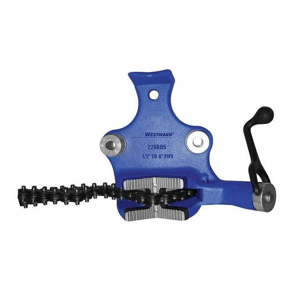 Westward Bench Chain Vise,Top Screw,1/2 to 8 in 22XR05