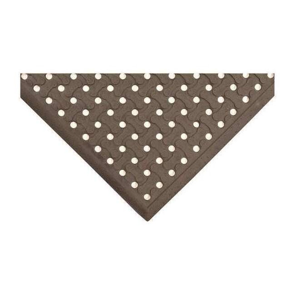 Static Dissipative Floor Mat, Rubber, Drainage Holes, 2 ft. W x 3 ft. L, Black