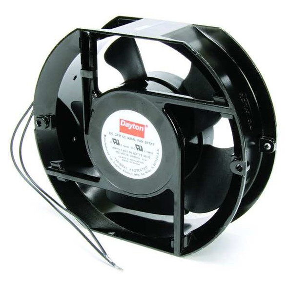 Dayton Axial Fan, Round, 115V AC, 1 Phase, Aluminum, 5 15/16 in W. 2RTK7