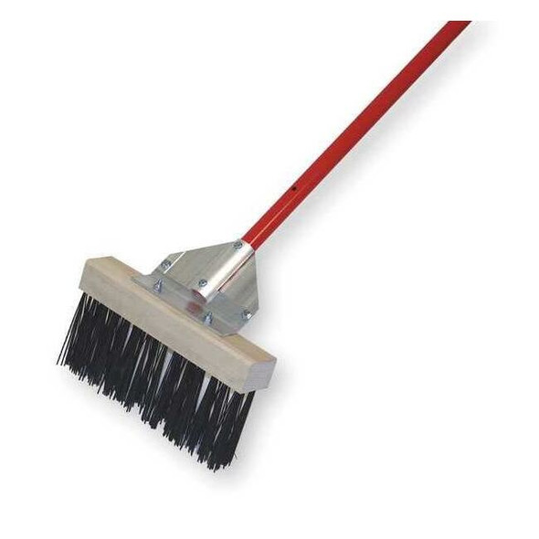 Tough Guy 12 in Sweep Face Push Broom, Stiff, Synthetic, Black 3PCA6