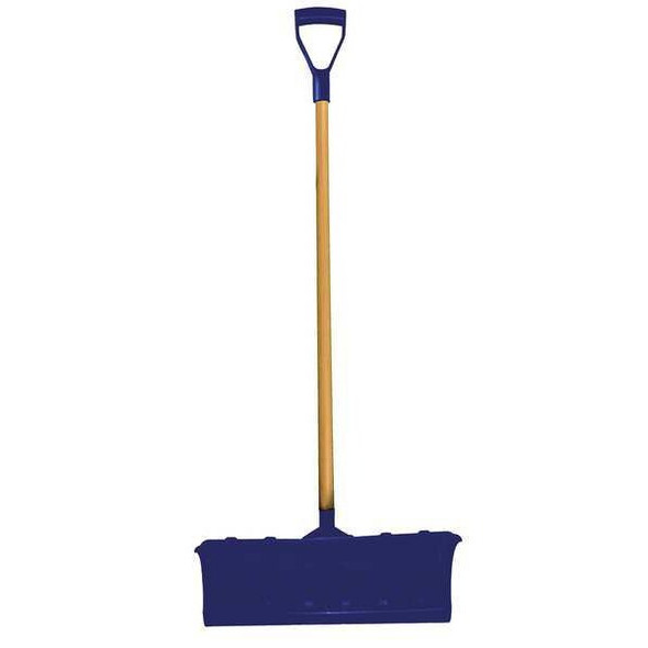 Snow Shovel, 22 1/4 in W x Plastic Blade, 42 in L Wood Handle