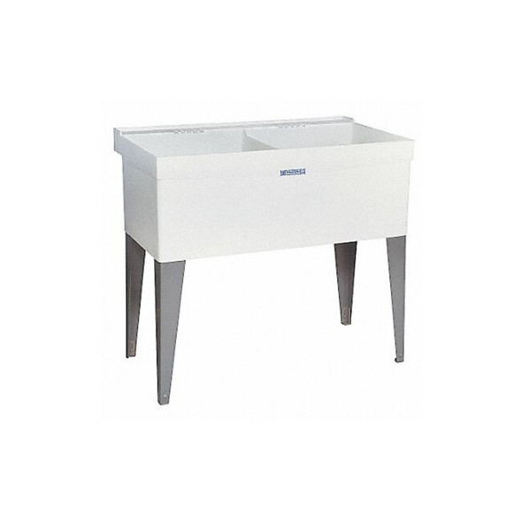 Mustee Utility Sink,40"x24"x34",White 27F