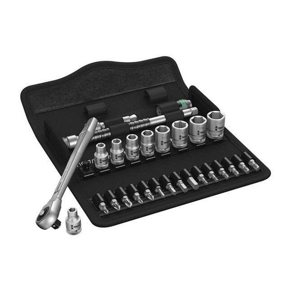 1/4" Drive Ratchet Set, SAE, Torx(R) 28 Pieces, 3/16 in to 1/2 in, Chrome