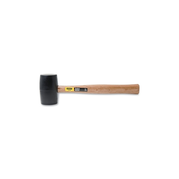Rubber Mallet, 16 oz, 13-1/2 in, Hardwood Handle