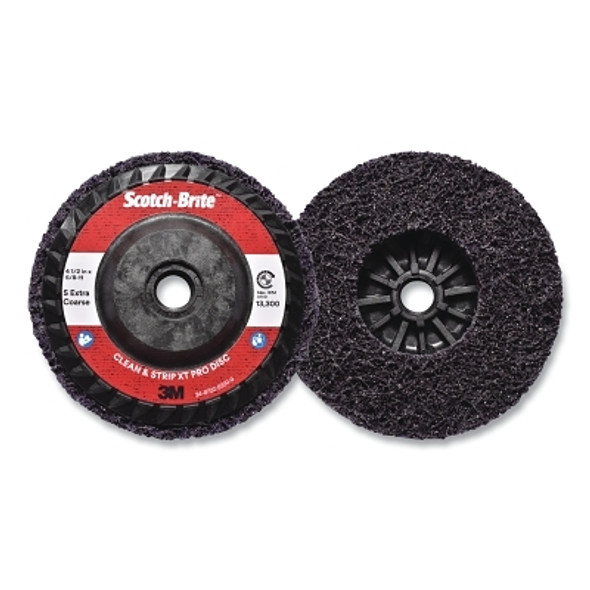 Clean and Strip XT Disc, 4-1/2 in x 5/8 in-11, Extra Coarse, Silicon Carbide, 13300 rpm, Purple