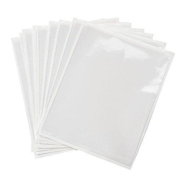 Brady Shop Envelope, Vinyl, 11 1/2 in H x 9 in W, Clear, 10 PK 50961