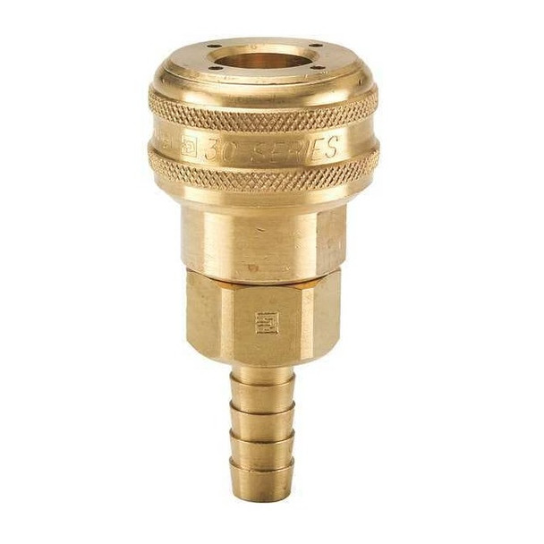 Parker Coupler Body,Brass,Hose Barb,25 cfm B30-3B