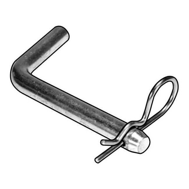 Bent Hitch Pin, 3 in Dia, 4-3/4 in Usable L, Low Carbon Steel, 1 PK
