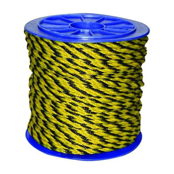 Manufacturer Varies Rope, 600ft, Blk/Yllw, 1220lb., Polyprpylne 340320-00600-115