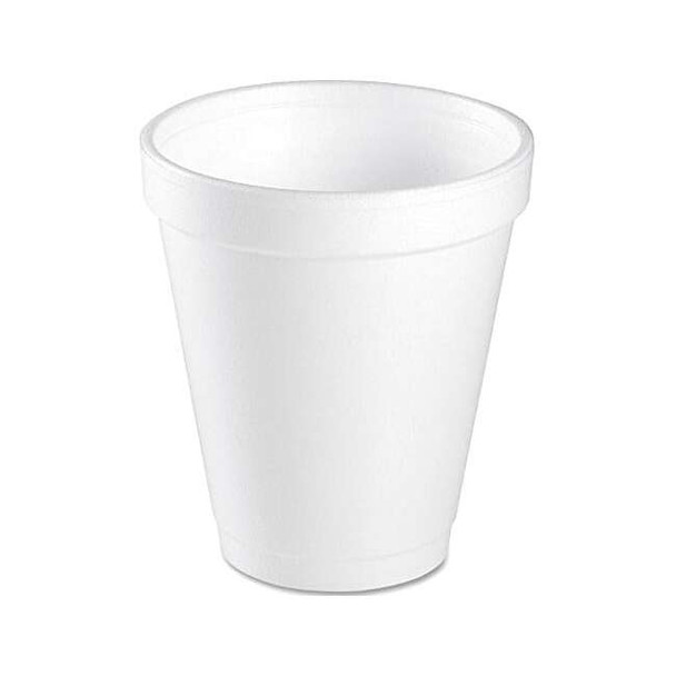 Dart Disposable Hot cup 6 oz. White, Foam, Pk1000 6J6