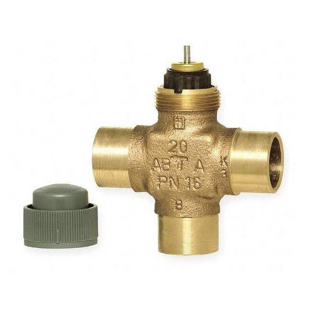 Honeywell Three-Way Sweat Valve,1/2 In, 1.9 Cv V5853A2048