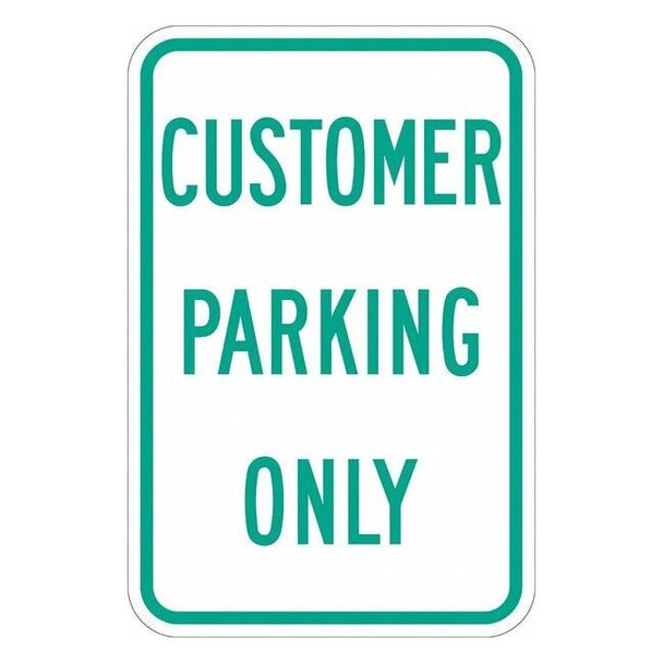 Lyle Customer Parking Sign,18" x 12, T1-1194-DG_12x18 T1-1194-DG_12x18