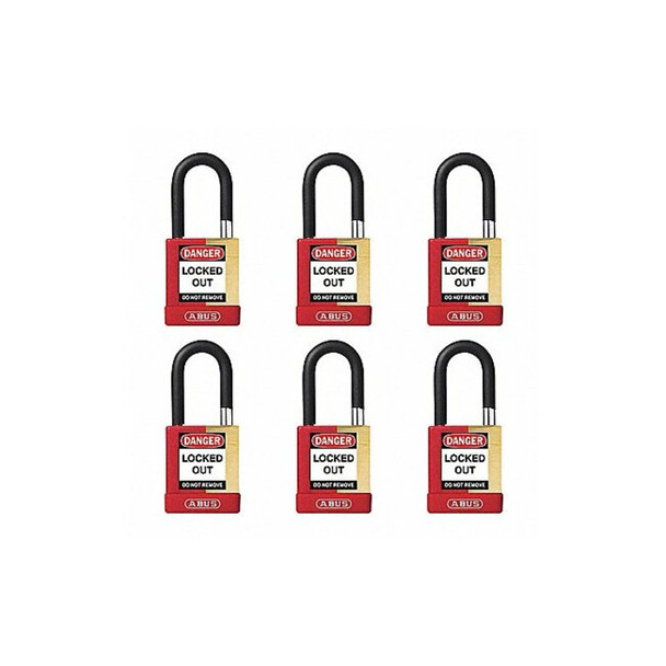 Abus Keyed Padlock,3/4"W x1-1/2"H Shackle,PK6 20082