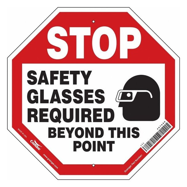 Condor Safety Sign,18" W,18" H,0.055" Thickness, 467A86 467A86