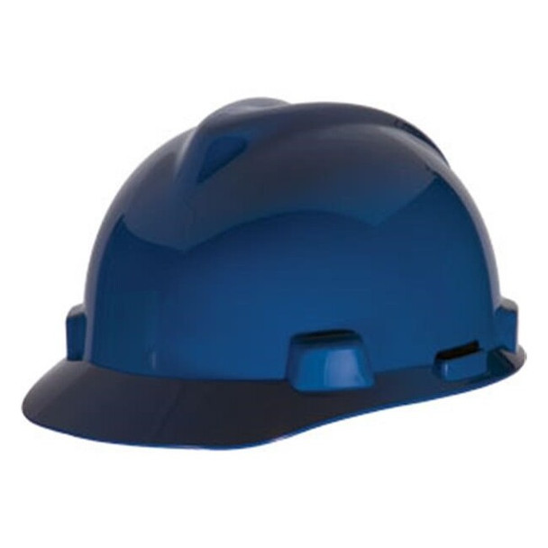 MSA V-Gard® Standard Slotted Cap w/ Fas-Trac® Suspension, Blue, 1/Each