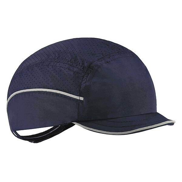 Bump Cap, Micro Brim Baseball, Polyethylene, Hook-and-Loop Suspension