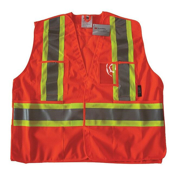 Condor Safety Vest,Orange/Red,L/XL 491T13