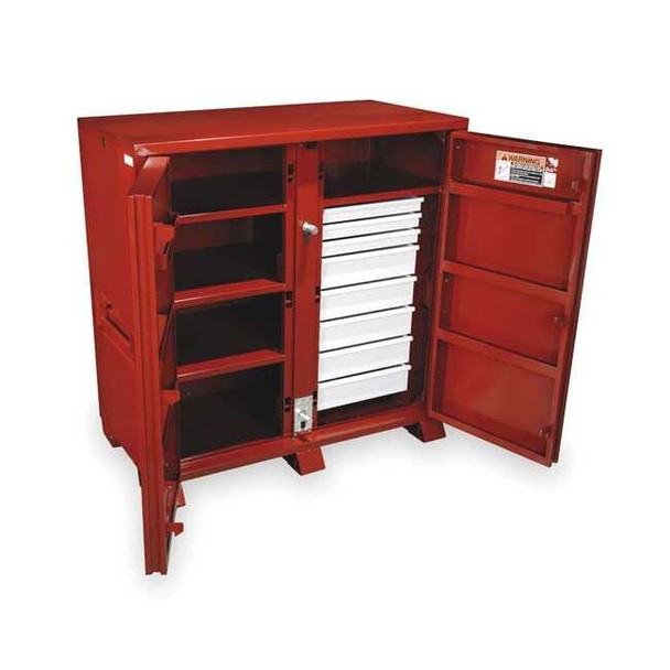 Jobsite Cabinet, Brown, 8-Drawers, 58.7 cu ft, 60" W x 30-1/4" D x 60-3/4" H
