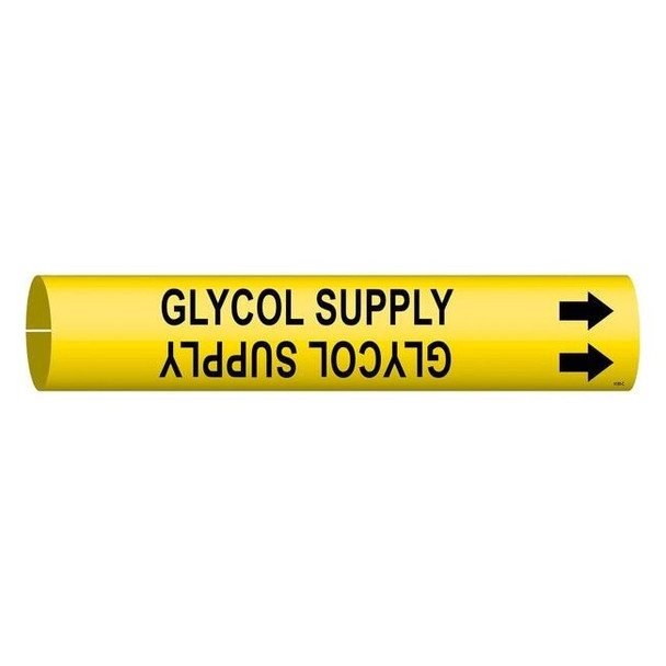 Brady Pipe Marker,Glycol Suppl2-1/2to3-7/8 In 4190-C