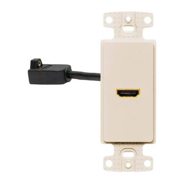 Hubbell Wiring Device-Kellems Video Wall Plate and Jack,HDMI,Lt Al NS801LA