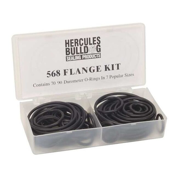 Manufacturer Varies O-Ring Asst,Buna N,568 Flange,70Pc 5JJT5