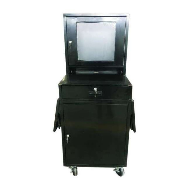 Manufacturer Varies Mobile Computer Cabinet,Black 462D23