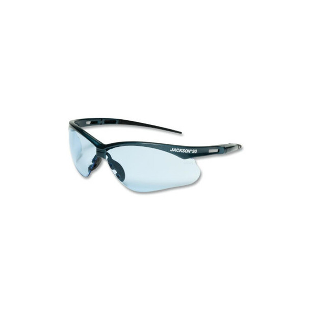 SG Series Safety Glasses, Light Blue Poly Lens, Hardcoat Anti-Scratch, Blue Poly Half-Frame SG Series Safety Glasses, Light Blue Poly Lens, Hardcoat Anti-Scratch, Blue Poly Half-Frame