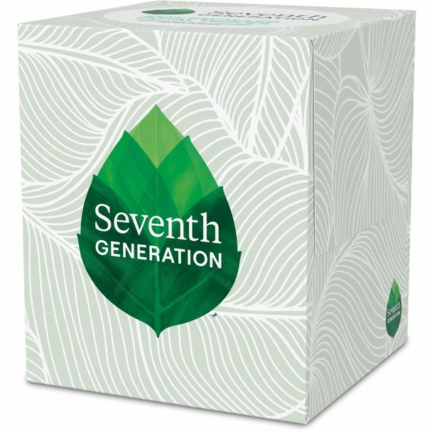Seventh Generation 100% Recycled Facial Tissues - 2 Ply - White - Paper - 1 Box