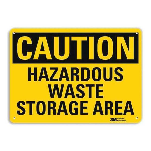 Caution Sign, 10 in H, 14 in W, Horizontal Rectangle, English, U4-1384-NA_14x10