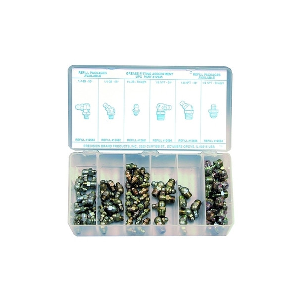 Precision Brand Grease Fitting Assortment, 95 per set