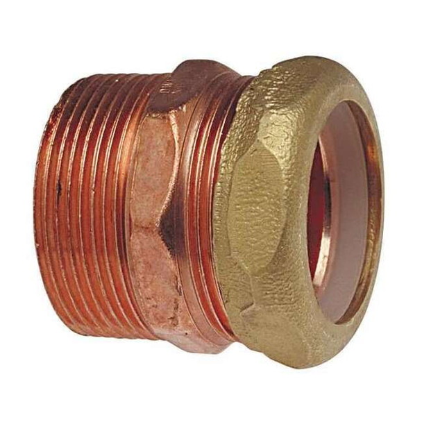 Nibco 1-1/2" NOM SJ x 1-1/2" MNPT Copper Adapter 9047 11/2