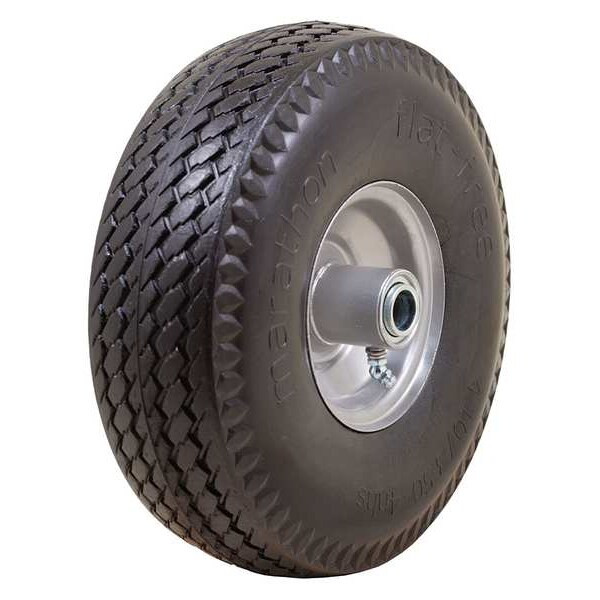 Marastar Flat Free Wheel,Polyurethane,300 lb,Gray 30031