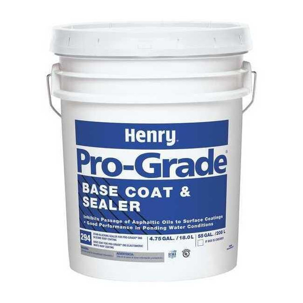 Henry Roofing Base Coating & Sealant, 5 gal, Pail, Gray PG294073