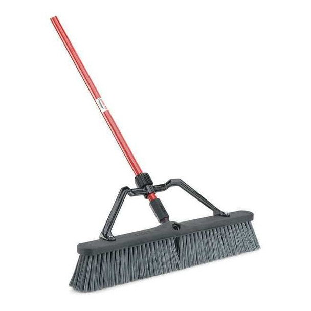 Libman 24 in Sweep Face Push Broom, Gray 825003