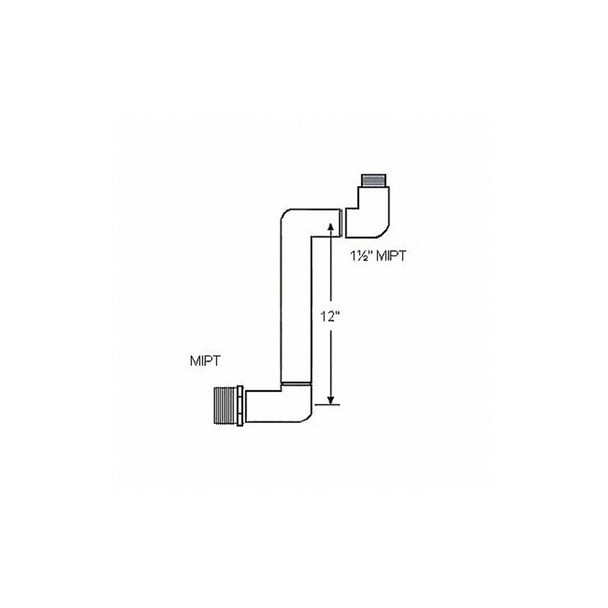 Westlake Pipe & Fittings Swing Joint, 1 1/2 in, Schedule 40,White G332212