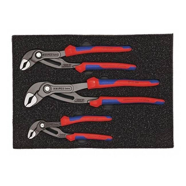 Knipex Pliers Set Cobra 3Pcs Self Gripping Jaws 9K 00 80 05 US