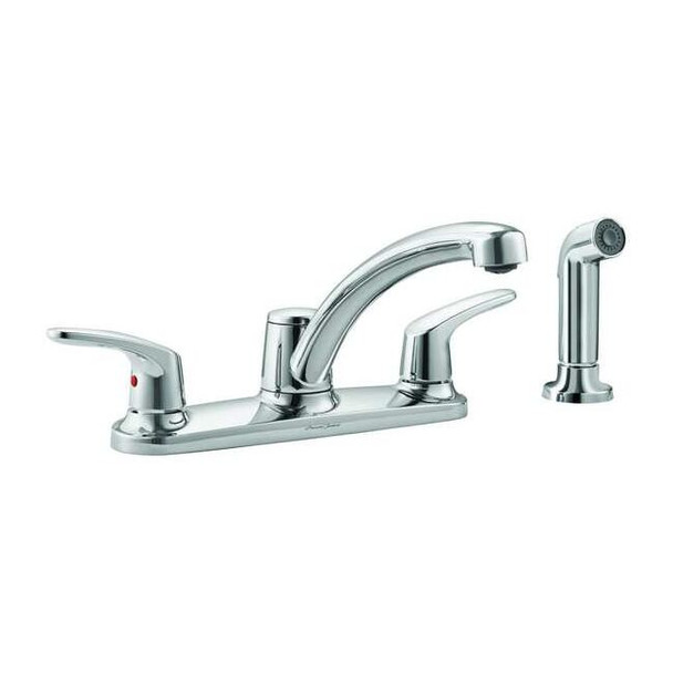 American Standard Low Arc Kitchen Faucet, Manual, 8" Mount, 4 Hole 7074501.002
