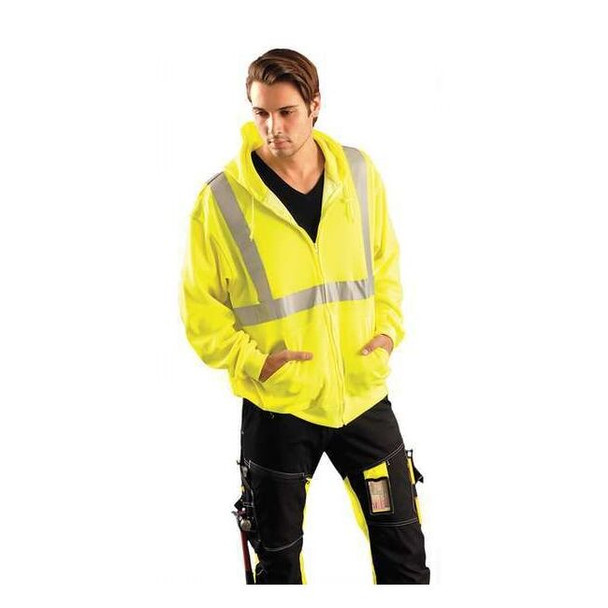 Occunomix Sweatshirt, 2, R, Cotton/Polyester, Yellow, 2XL LUX-SWTLHZ-Y2X