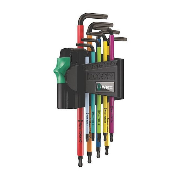 Wera Torx Key Set,L Shape,3 in to 5 3/8 in 05024335001