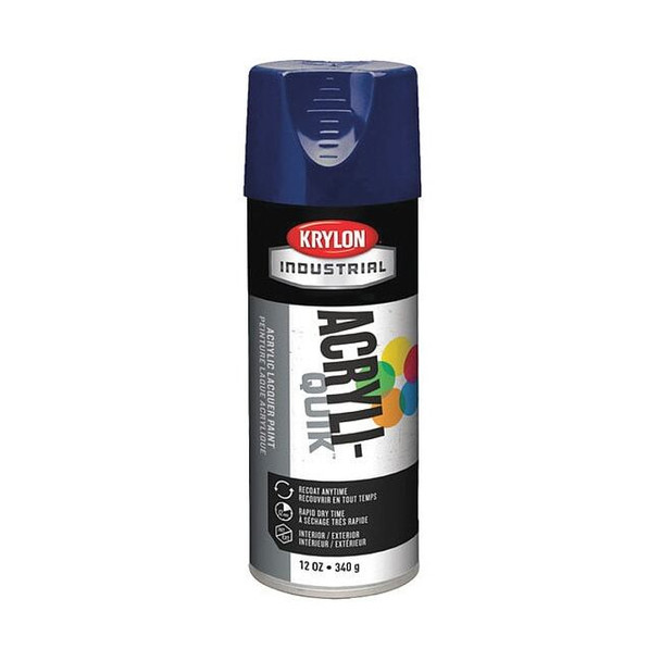 Krylon Industrial Spray Paint, Regal Blue, Gloss, Solvent, 12 oz K01901A07