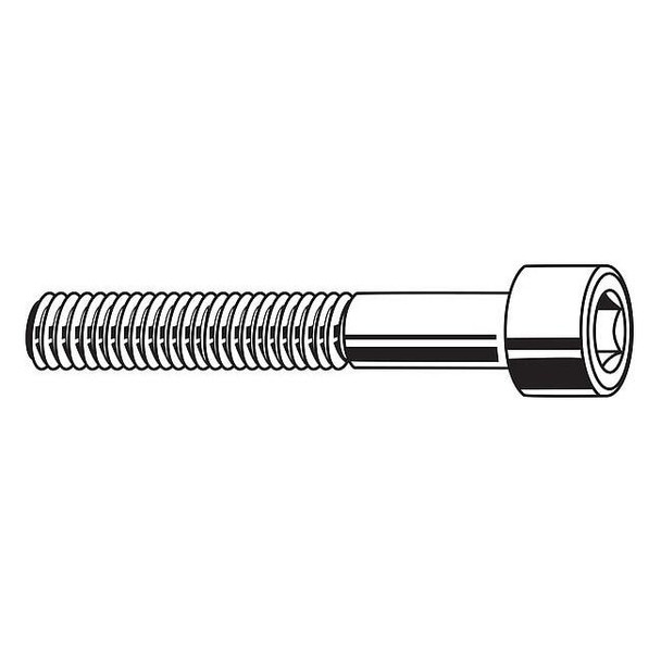 1/2"-13 Socket Head Cap Screw, Socket, Black Oxide Steel, 9-1/2 in Length