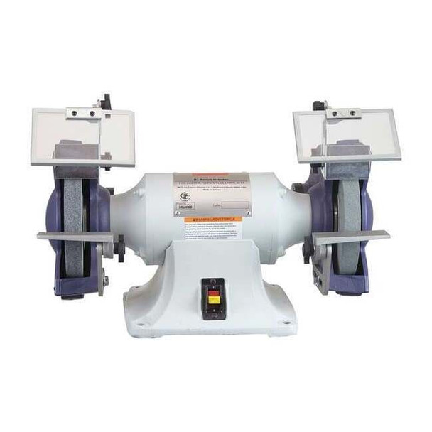 Dayton Bench Grinder, 8 in Max. Wheel Dia, 36/60 Grinding Wheel Grit 38UK60